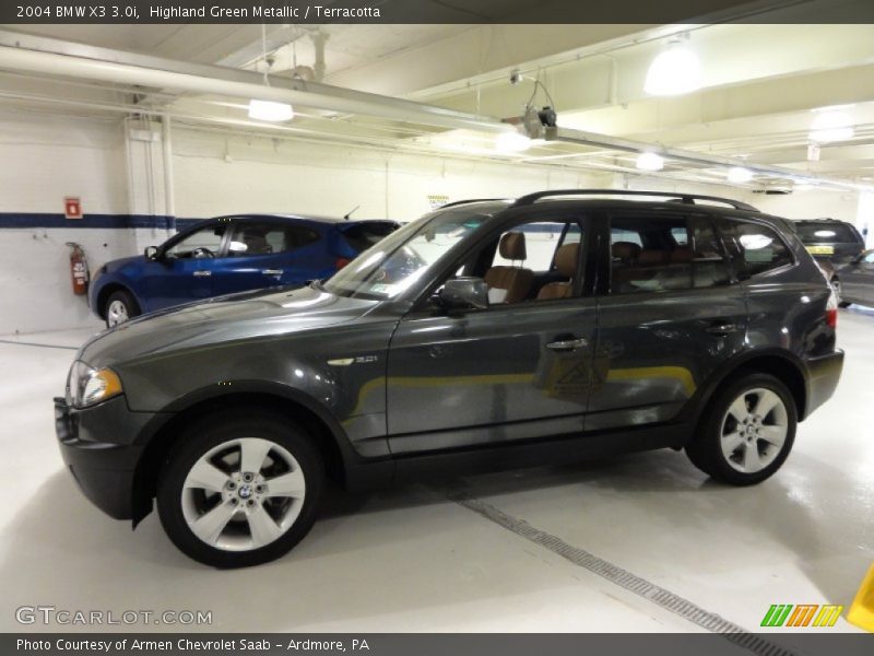 Highland Green Metallic / Terracotta 2004 BMW X3 3.0i