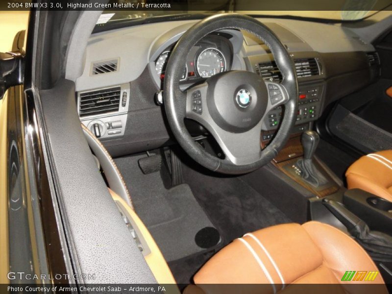 Highland Green Metallic / Terracotta 2004 BMW X3 3.0i