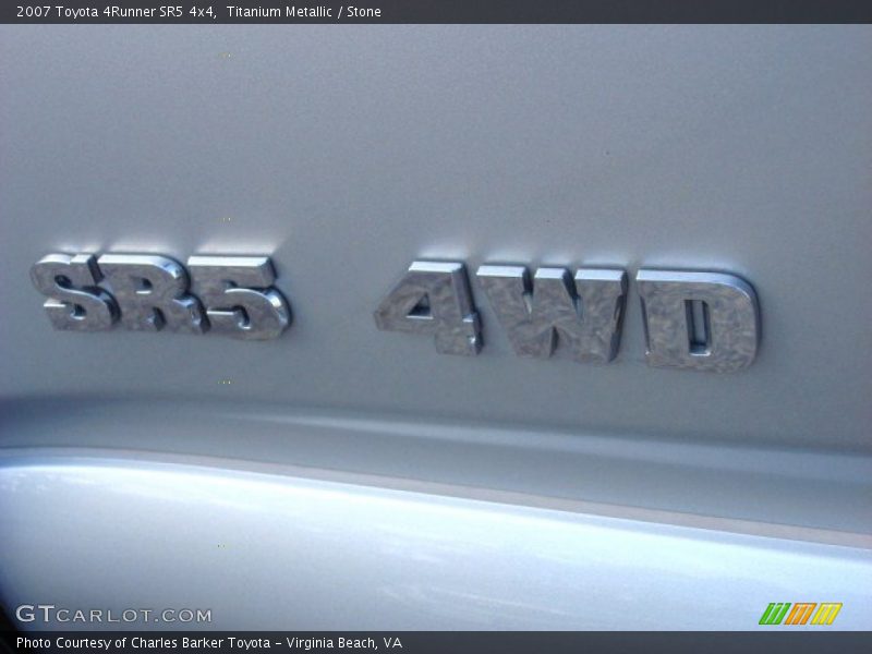 Titanium Metallic / Stone 2007 Toyota 4Runner SR5 4x4
