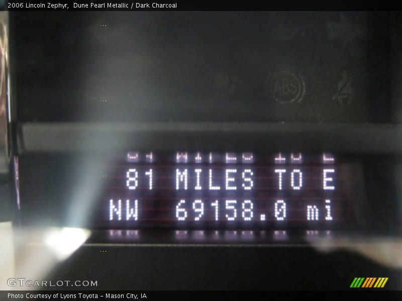 Dune Pearl Metallic / Dark Charcoal 2006 Lincoln Zephyr