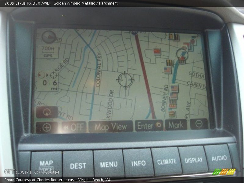 Golden Almond Metallic / Parchment 2009 Lexus RX 350 AWD