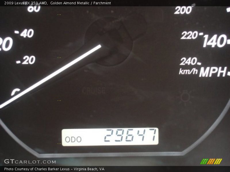 Golden Almond Metallic / Parchment 2009 Lexus RX 350 AWD
