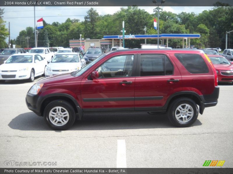 Chianti Red Pearl / Saddle 2004 Honda CR-V EX 4WD