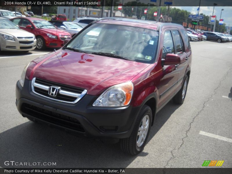 Chianti Red Pearl / Saddle 2004 Honda CR-V EX 4WD