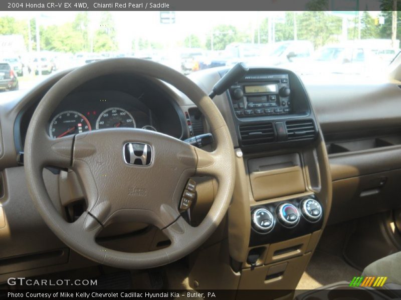 Chianti Red Pearl / Saddle 2004 Honda CR-V EX 4WD
