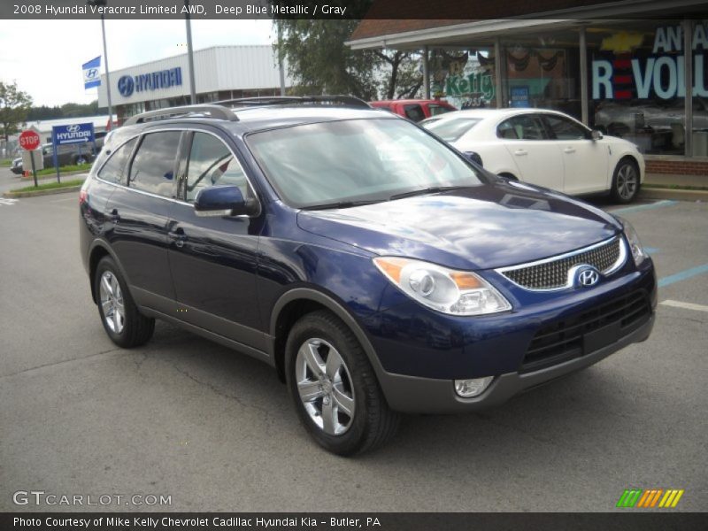 Deep Blue Metallic / Gray 2008 Hyundai Veracruz Limited AWD
