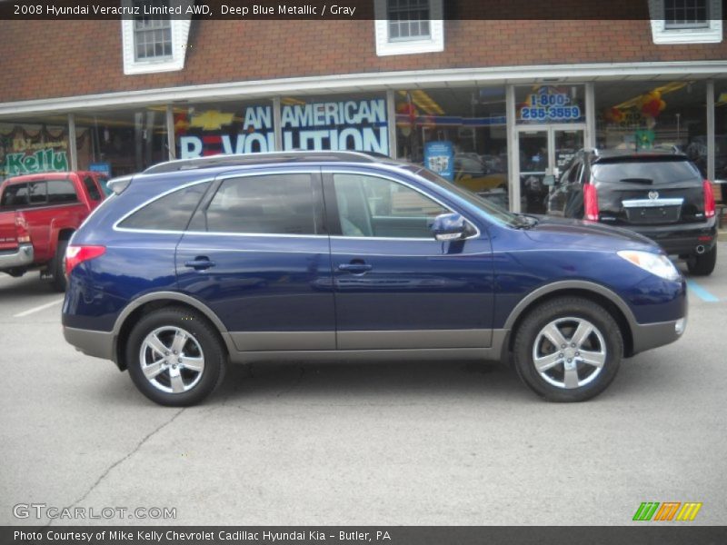 Deep Blue Metallic / Gray 2008 Hyundai Veracruz Limited AWD