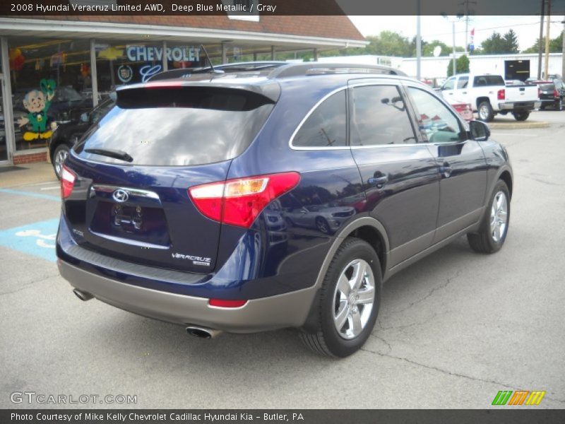 Deep Blue Metallic / Gray 2008 Hyundai Veracruz Limited AWD