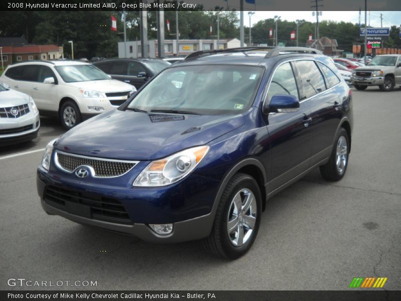 Deep Blue Metallic / Gray 2008 Hyundai Veracruz Limited AWD