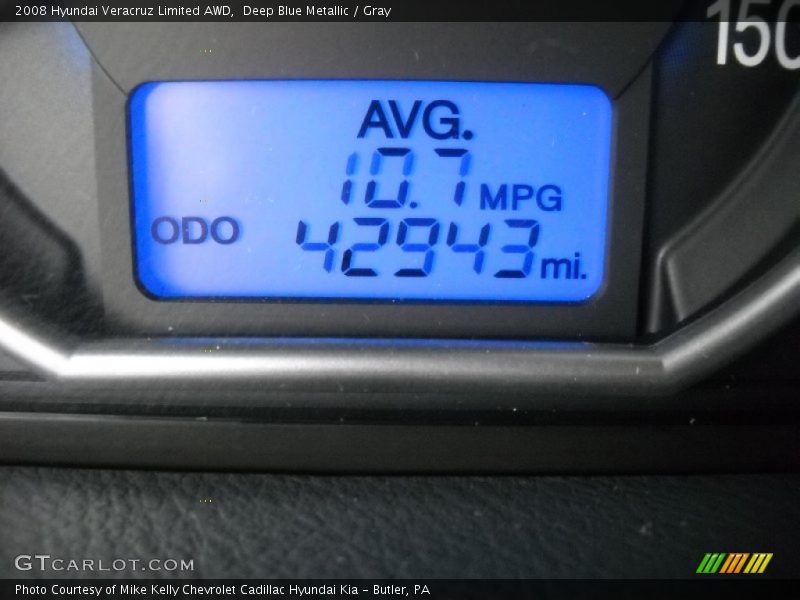 Deep Blue Metallic / Gray 2008 Hyundai Veracruz Limited AWD