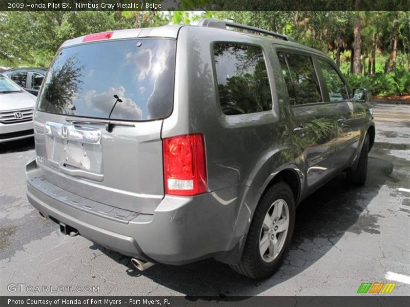 Nimbus Gray Metallic / Beige 2009 Honda Pilot EX