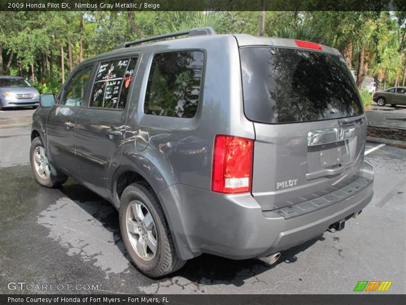 Nimbus Gray Metallic / Beige 2009 Honda Pilot EX