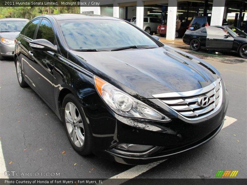 Midnight Black / Gray 2011 Hyundai Sonata Limited