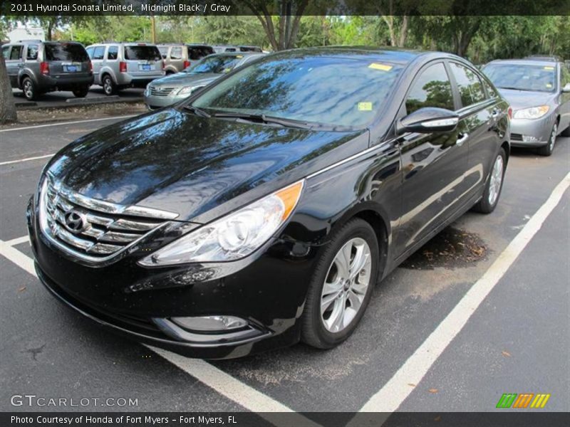 Midnight Black / Gray 2011 Hyundai Sonata Limited