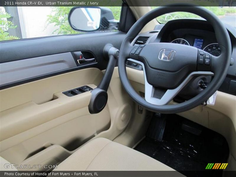 Urban Titanium Metallic / Ivory 2011 Honda CR-V EX