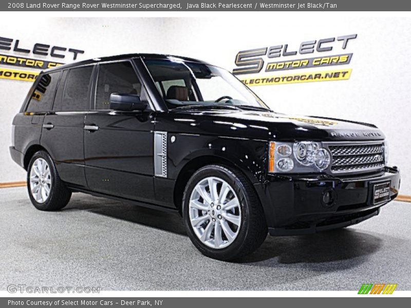 Java Black Pearlescent / Westminster Jet Black/Tan 2008 Land Rover Range Rover Westminster Supercharged