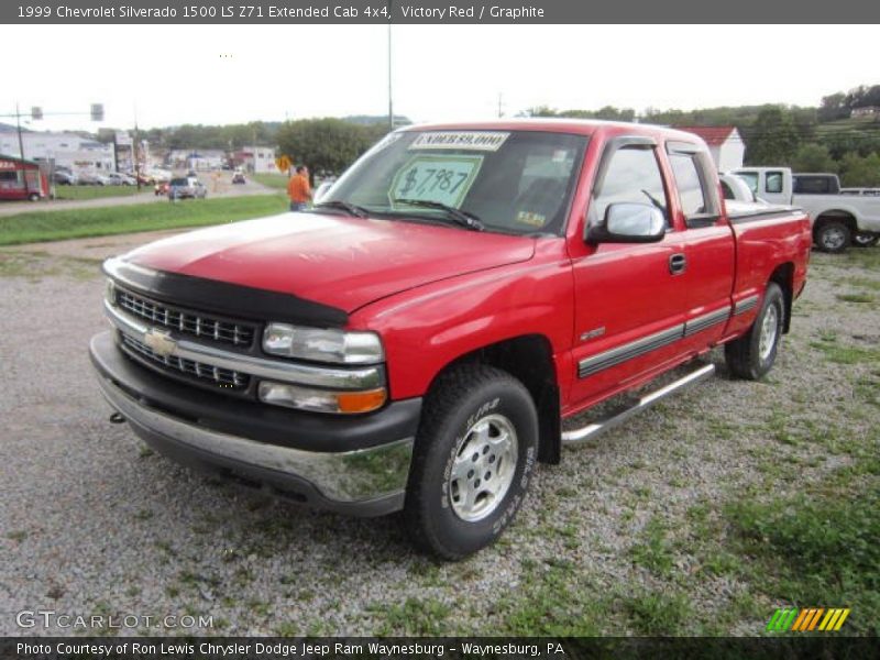 Victory Red / Graphite 1999 Chevrolet Silverado 1500 LS Z71 Extended Cab 4x4