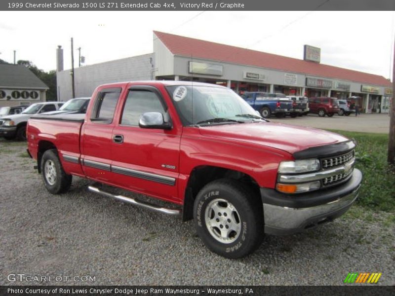 Victory Red / Graphite 1999 Chevrolet Silverado 1500 LS Z71 Extended Cab 4x4