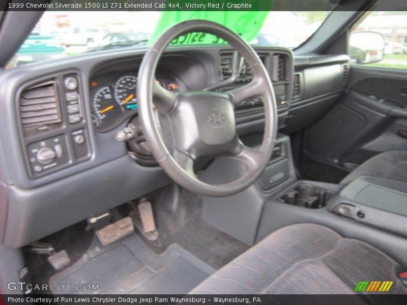 Victory Red / Graphite 1999 Chevrolet Silverado 1500 LS Z71 Extended Cab 4x4