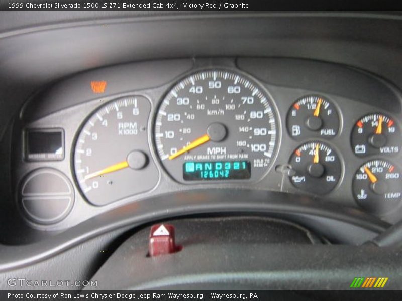 Victory Red / Graphite 1999 Chevrolet Silverado 1500 LS Z71 Extended Cab 4x4