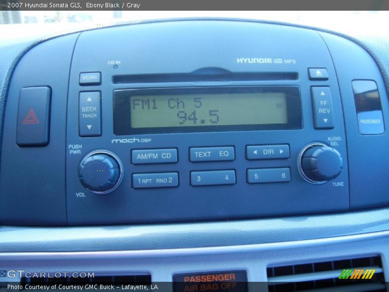 Ebony Black / Gray 2007 Hyundai Sonata GLS