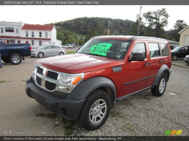 Sunburst Orange Pearl / Dark Slate Gray 2008 Dodge Nitro SXT 4x4