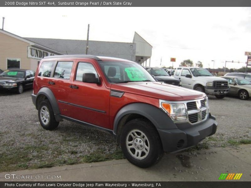 Sunburst Orange Pearl / Dark Slate Gray 2008 Dodge Nitro SXT 4x4