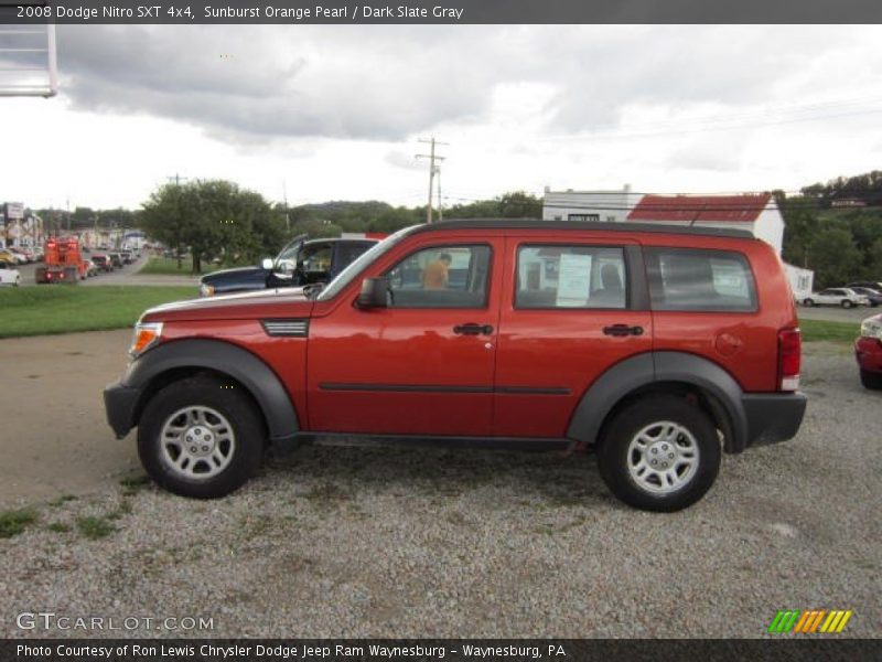 Sunburst Orange Pearl / Dark Slate Gray 2008 Dodge Nitro SXT 4x4