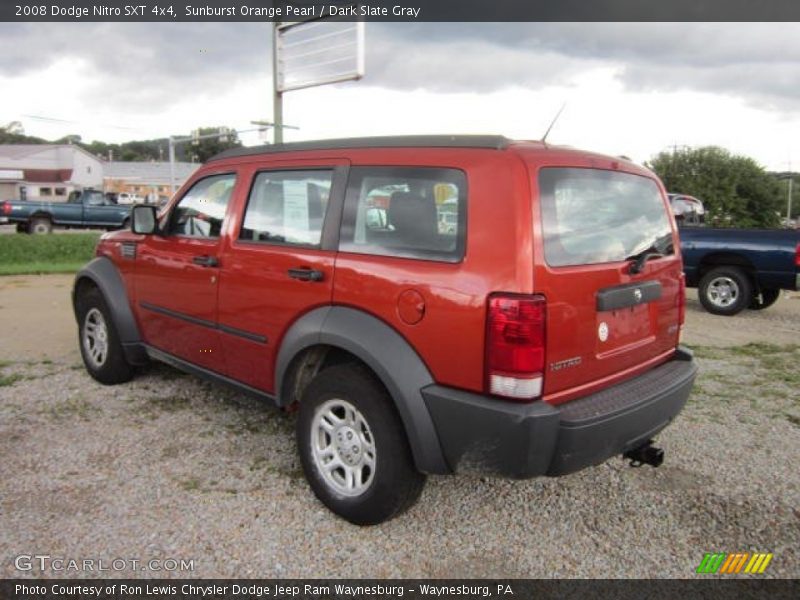 Sunburst Orange Pearl / Dark Slate Gray 2008 Dodge Nitro SXT 4x4