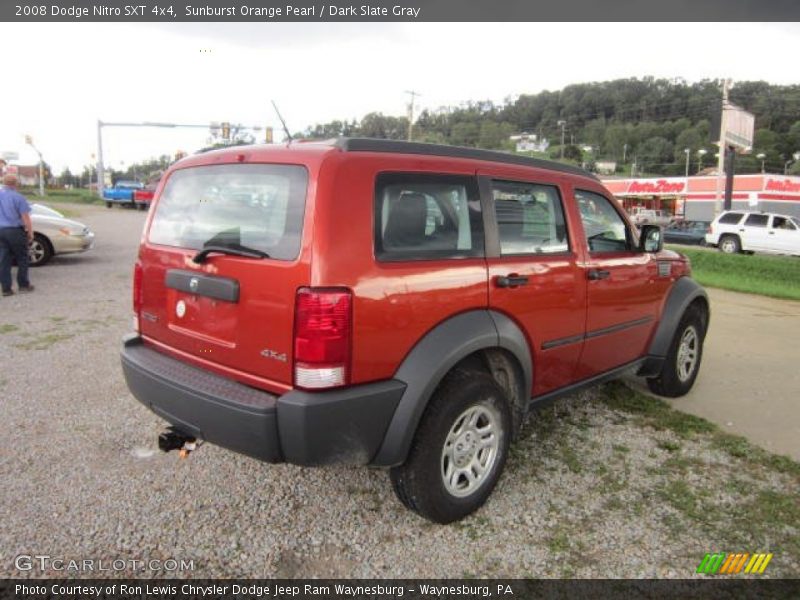 Sunburst Orange Pearl / Dark Slate Gray 2008 Dodge Nitro SXT 4x4