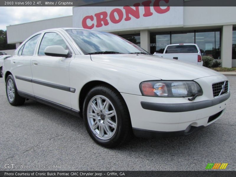 White / Graphite 2003 Volvo S60 2.4T