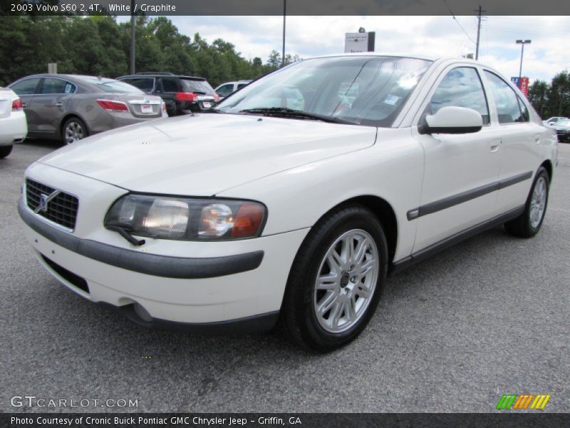White / Graphite 2003 Volvo S60 2.4T