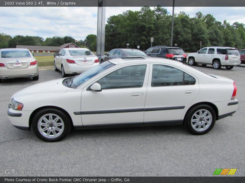 White / Graphite 2003 Volvo S60 2.4T