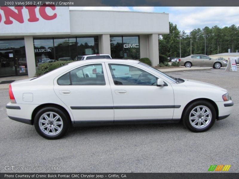 White / Graphite 2003 Volvo S60 2.4T