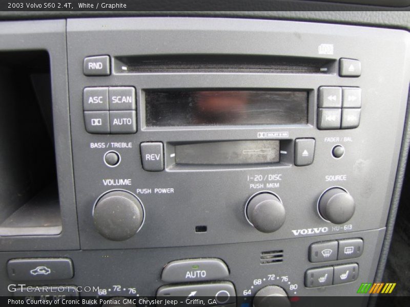 White / Graphite 2003 Volvo S60 2.4T