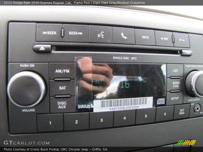 Flame Red / Dark Slate Gray/Medium Graystone 2011 Dodge Ram 1500 Express Regular Cab