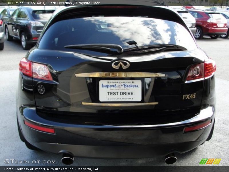 Black Obsidian / Graphite Black 2003 Infiniti FX 45 AWD