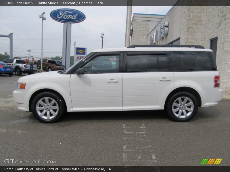 White Suede Clearcoat / Charcoal Black 2009 Ford Flex SE