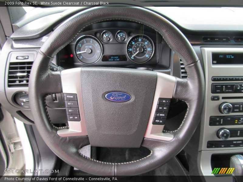 White Suede Clearcoat / Charcoal Black 2009 Ford Flex SE