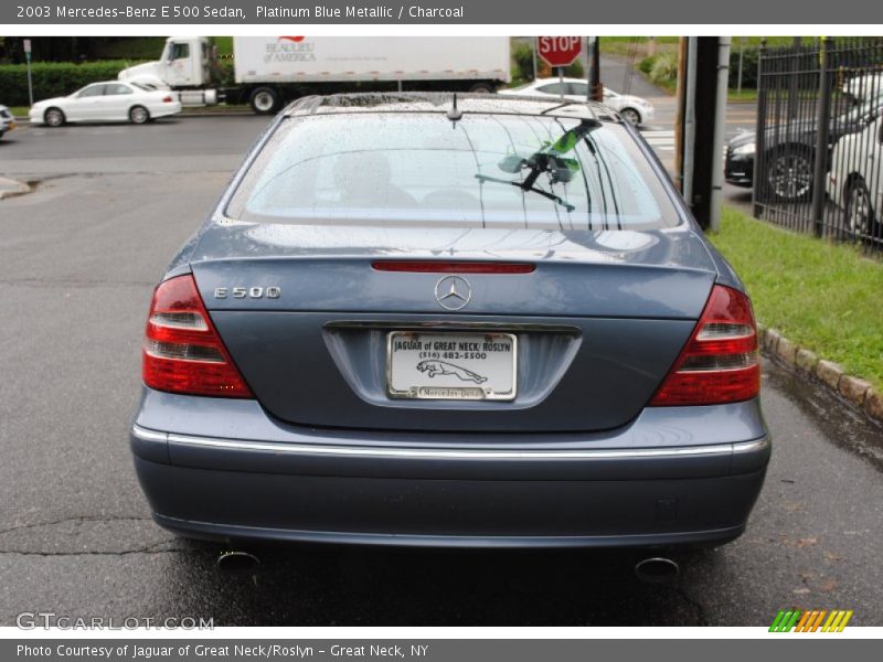 Platinum Blue Metallic / Charcoal 2003 Mercedes-Benz E 500 Sedan