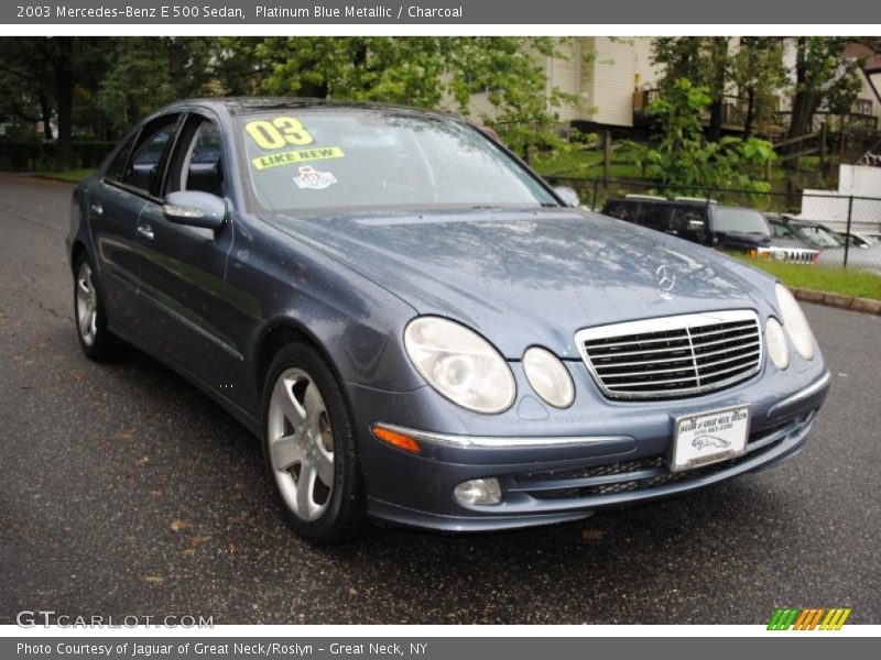 Platinum Blue Metallic / Charcoal 2003 Mercedes-Benz E 500 Sedan