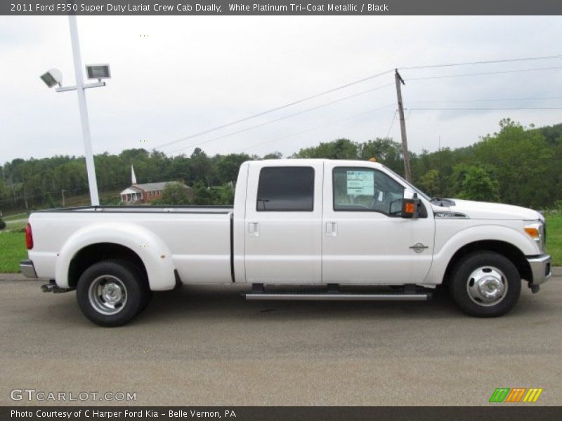  2011 F350 Super Duty Lariat Crew Cab Dually White Platinum Tri-Coat Metallic