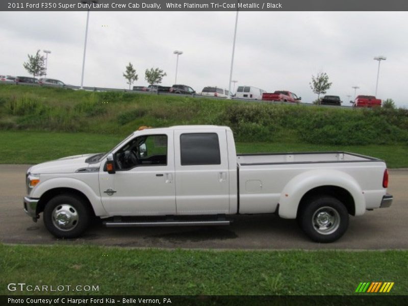  2011 F350 Super Duty Lariat Crew Cab Dually White Platinum Tri-Coat Metallic