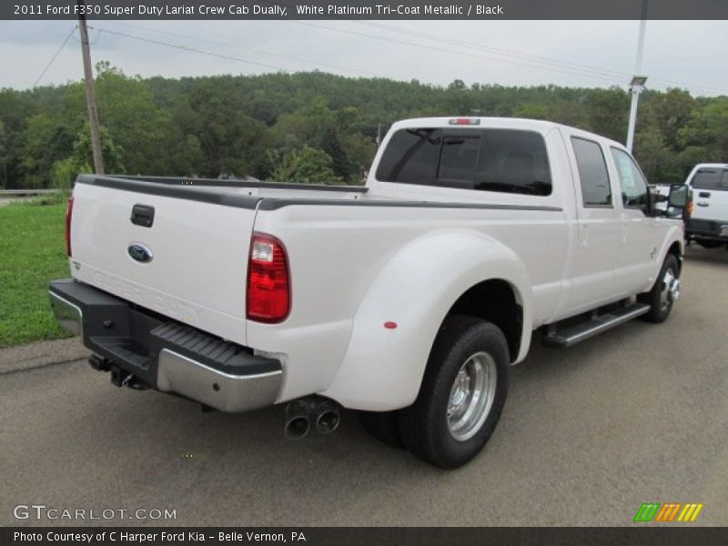  2011 F350 Super Duty Lariat Crew Cab Dually White Platinum Tri-Coat Metallic