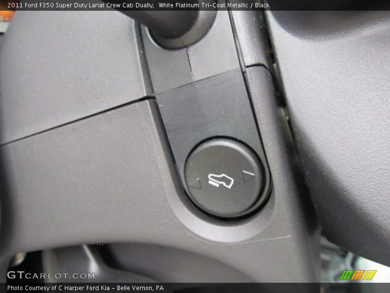 White Platinum Tri-Coat Metallic / Black 2011 Ford F350 Super Duty Lariat Crew Cab Dually