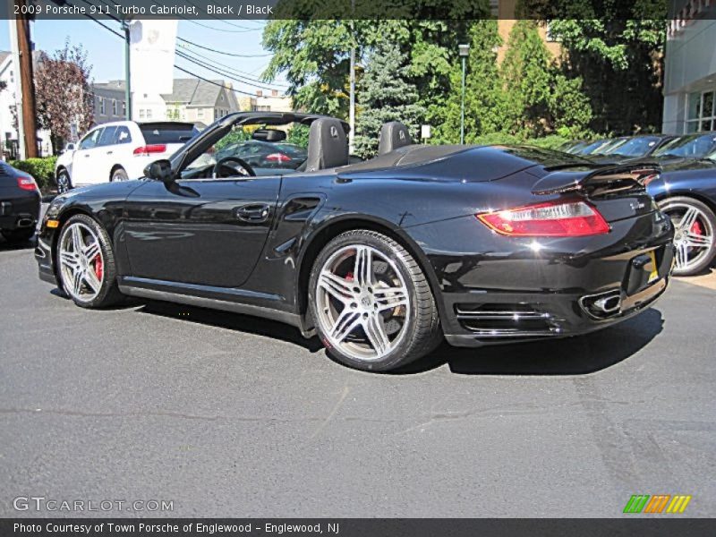 Black / Black 2009 Porsche 911 Turbo Cabriolet