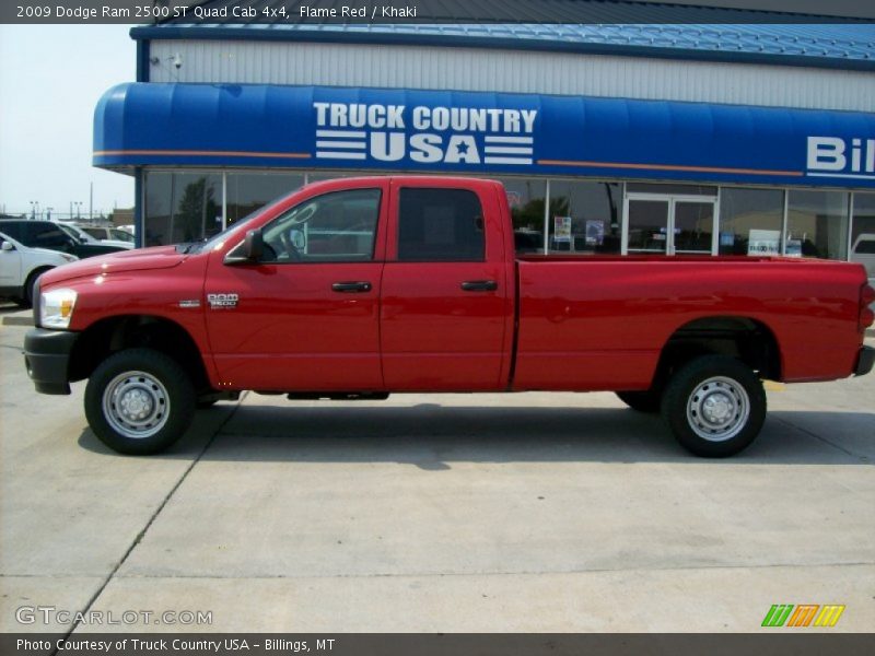 Flame Red / Khaki 2009 Dodge Ram 2500 ST Quad Cab 4x4