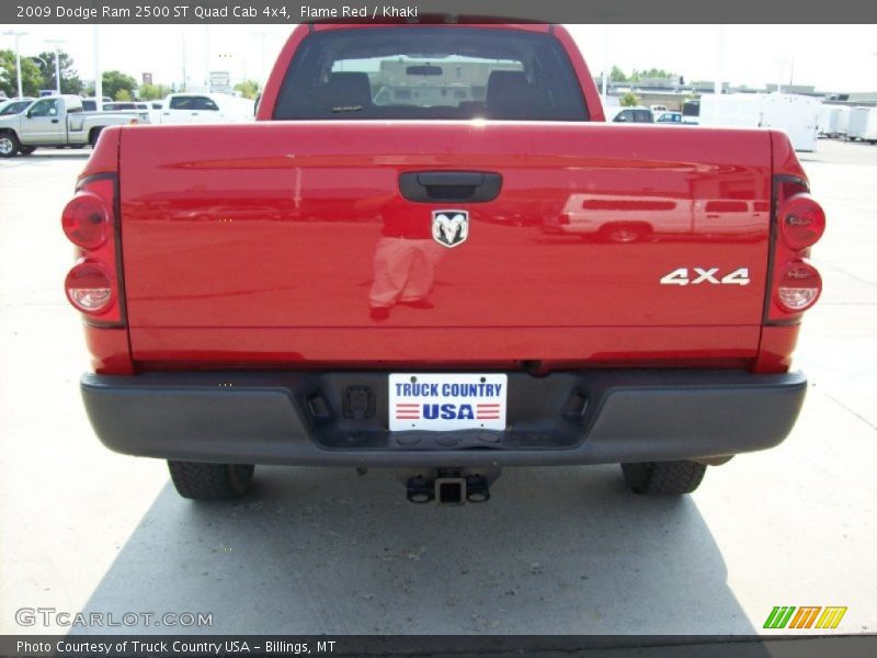 Flame Red / Khaki 2009 Dodge Ram 2500 ST Quad Cab 4x4