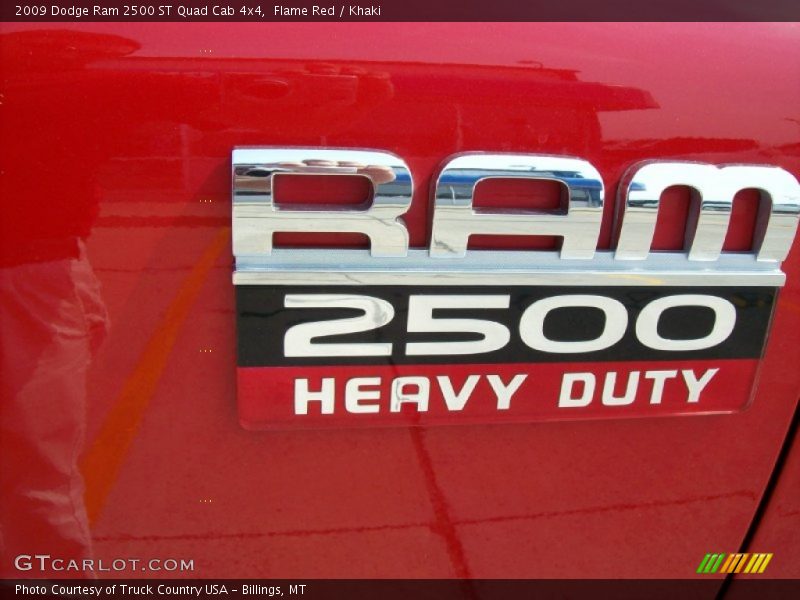 Flame Red / Khaki 2009 Dodge Ram 2500 ST Quad Cab 4x4