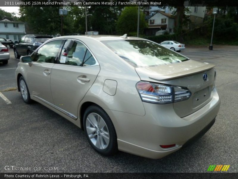 Satin Cashmere Metallic / Parchment/Brown Walnut 2011 Lexus HS 250h Hybrid Premium
